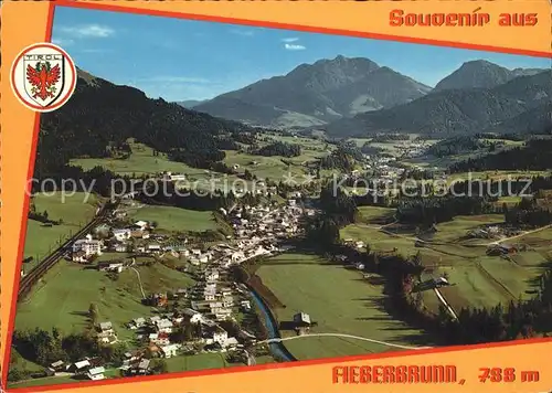 Fieberbrunn Tirol Fliegeraufnahme Rosenegg Schloss Bahnhof Kat. Fieberbrunn