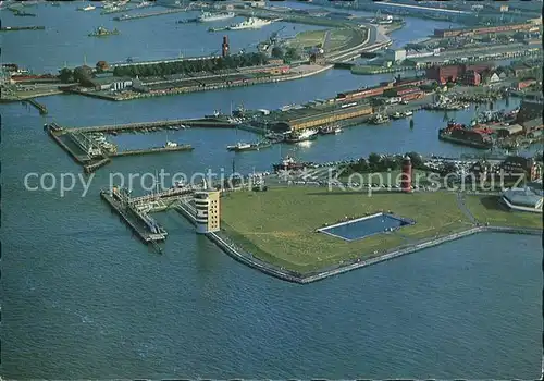 Cuxhaven Nordseebad Hafenanlagen Fliegeraufnahme Kat. Cuxhaven