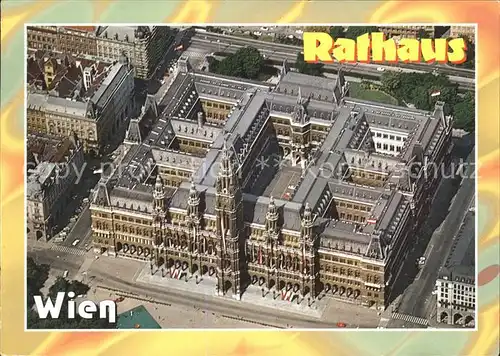Wien Rathaus Fliegeraufnahme Kat. Wien