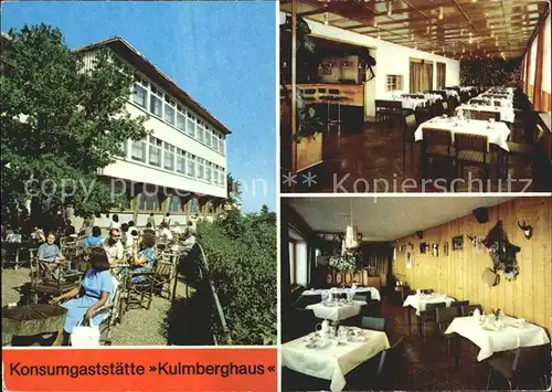 Saalfeld Saale Konsum Gaststaette Kulberghaus Gnomenbar Jaegerstube Kat. Saalfeld