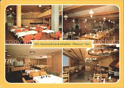 Oberhof Thueringen HO Gaststaettenkomplex Oberer Hof Tanzbar Joel Serbisches Bauernrestaurant Mokkabar  Kat. Oberhof Thueringen