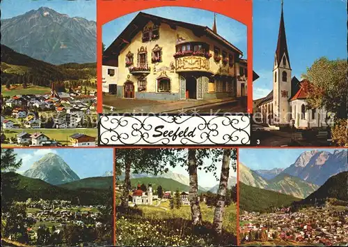 Seefeld Tirol Hocheder Schmuckkastl Pfarrkirche St. Oswald Seekirchl  Kat. Seefeld in Tirol