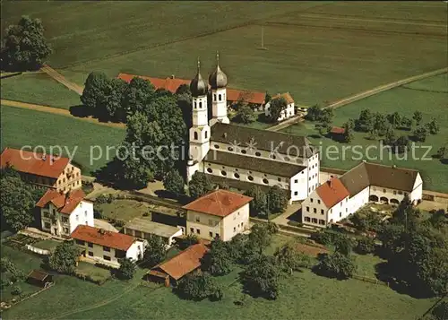 Weihenlinden Wallfahrtskirche Fliegeraufnahme Kat. Bruckmuehl