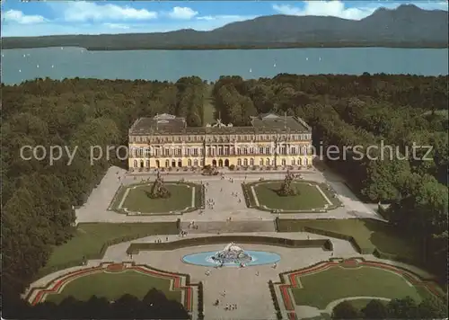 Herrenchiemsee Schloss Herrenchiemsee Fliegeraufnahme Kat. Chiemsee