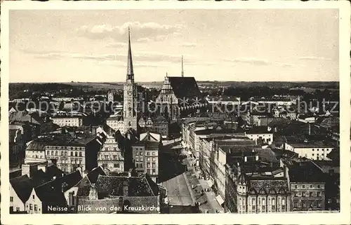 Neisse Malxetal Blick von der Kreuzkirche Kat. Neisse Malxetal