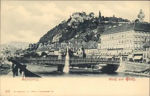 Graz Steiermark Bruecke Schlossberg Kat. Graz