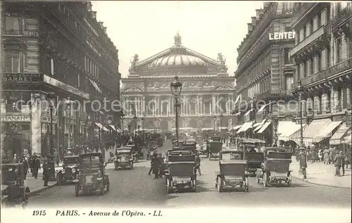 Paris Avenue de l`Opera Autos Oper Kat. Paris