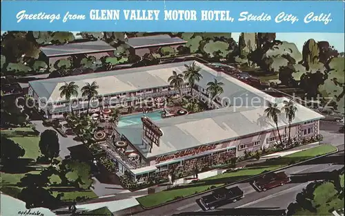 Studio City Glenn Valley Motor Hotel Zeichnung Kat. Studio City