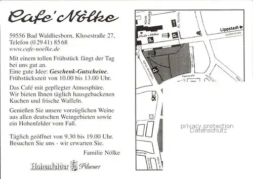 Bad Waldliesborn Cafe Noeltke Kat. Lippstadt