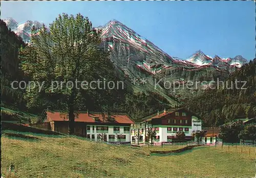 Birgsau Gasthof mit Wilder Mann Rothgrunspitze Kat. Oberstdorf