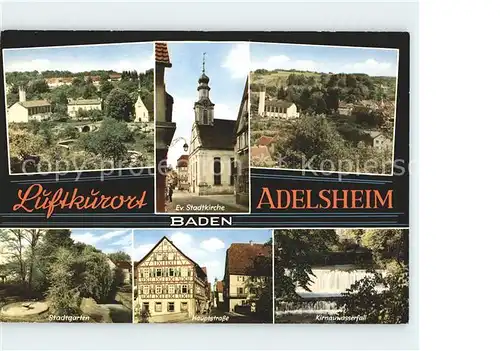 Adelsheim Kirchen Hauptstrasse Kirnauwasserfall Kat. Adelsheim