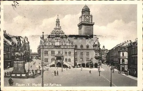 Plauen Vogtland Markt Rathaus Kat. Plauen