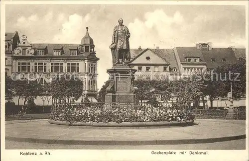 Koblenz Rhein Goebenplatz Denkmal  Kat. Koblenz
