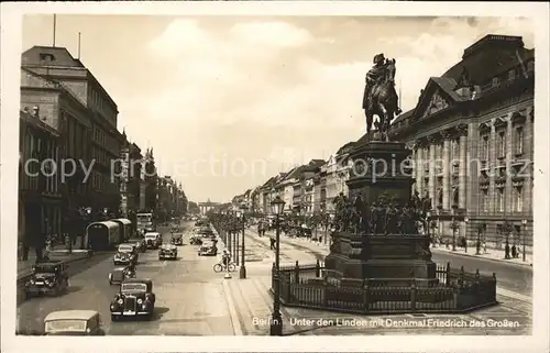 Berlin Unter den Linden Denkmal Friedrich der Grosse  Kat. Berlin