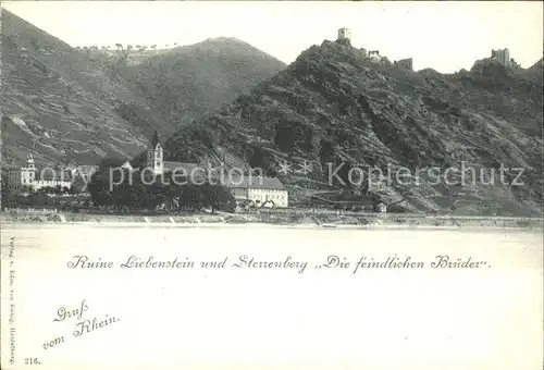 Kamp Bornhofen Burg Liebenstein Burg Sterrenberg Die feindlichen Brueder  Kat. Kamp Bornhofen