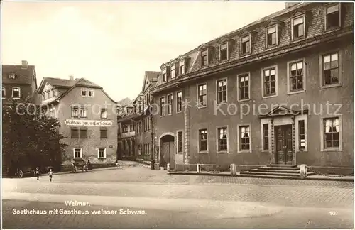 Weimar Thueringen Goethehaus Gasthaus zum weissen Schwan  Kat. Weimar