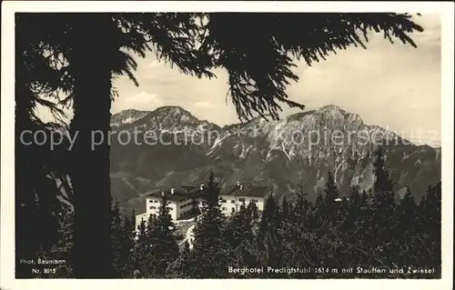 Bad Reichenhall Berghotel Predigtstuhl Stauffen Zwiesel  Kat. Bad Reichenhall