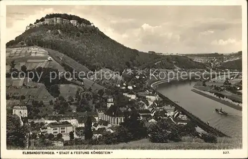 Koenigstein Saechsische Schweiz Festung Koenigstein Elbsandsteingebirge Kat. Koenigstein Saechsische Schweiz