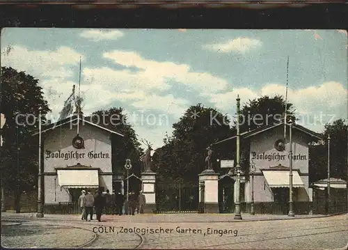 Koeln Rhein Zoologischer Garten Eingang  Kat. Koeln