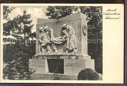 Aurich Ostfriesland Ehrenmal Kat. Aurich