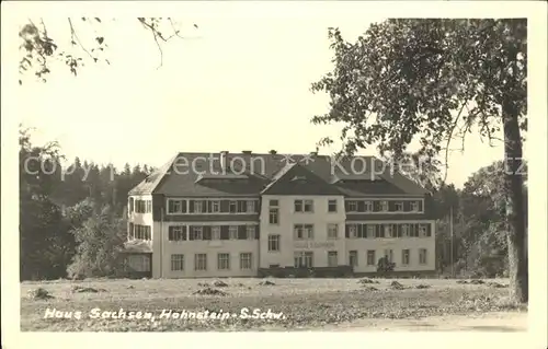 Hohnstein Saechsische Schweiz Haus Sachsen Kat. Hohnstein