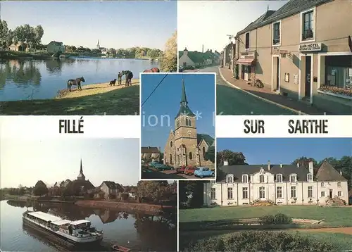 Fille Eglise Moulin Barrage Gros Chesnay Centre du Bourg Vue d ensemble Kat. Fille