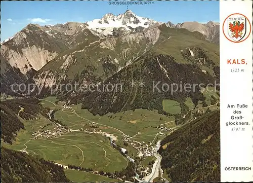 Kals Grossglockner Fliegeraufnahme  Kat. Kals am Grossglockner