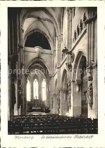 Nuernberg St. Sebalduskirche Mittelschiff  Kat. Nuernberg