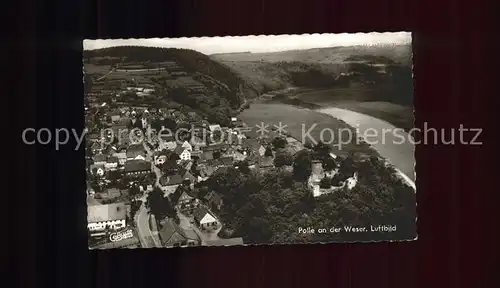 Polle an der Weser Fliegeraufnahme Kat. Polle