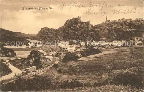 Hohenstein Kirchensittenbach Gesamtansicht mit Burgruine Kat. Kirchensittenbach