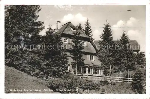 Schonach Schwarzwald Gasthaus Zur Schwedenschanze Rohrhardsberg Kat. Schonach im Schwarzwald