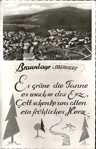 Braunlage Fliegeraufnahme Poesie Kat. Braunlage Harz