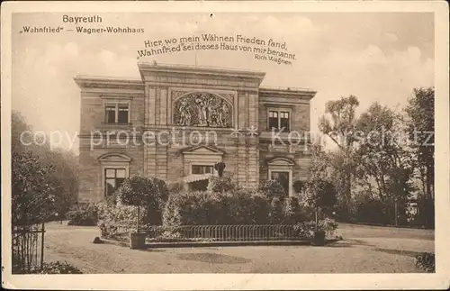 Bayreuth Wahnfried Wagner Wohnhaus Kat. Bayreuth