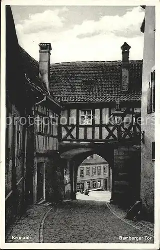 Kronach Oberfranken Bamberger Tor Altstadt Kat. Kronach