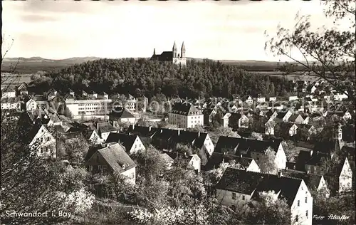 Schwandorf Bayern Kreuzberg mit Oberrealschule Kat. Schwandorf