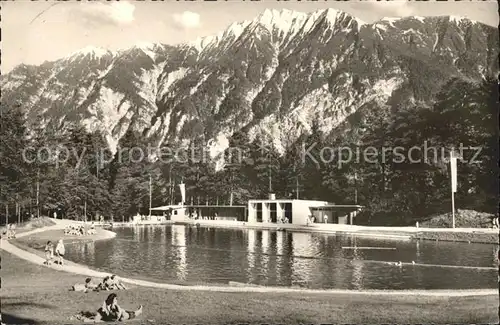 Oberau Loisach Schwimmbad Kat. Oberau