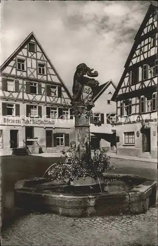 Wiesensteig Marktbrunnen Fachwerkhaus Kat. Wiesensteig