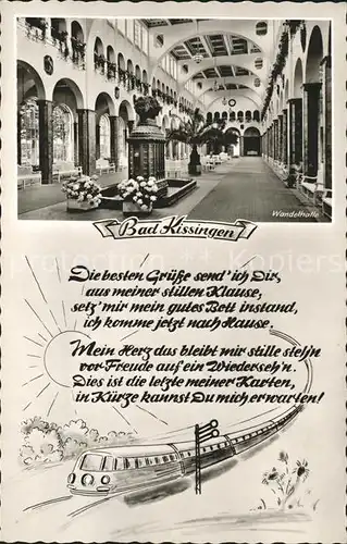 Bad Kissingen Wandelhalle Gedicht Kat. Bad Kissingen