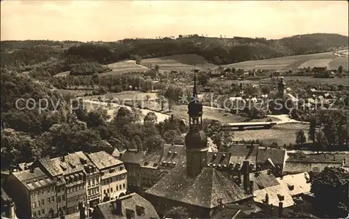 Waldenburg Sachsen Panorama Blick vom Kirchturm Kat. Waldenburg Sachsen