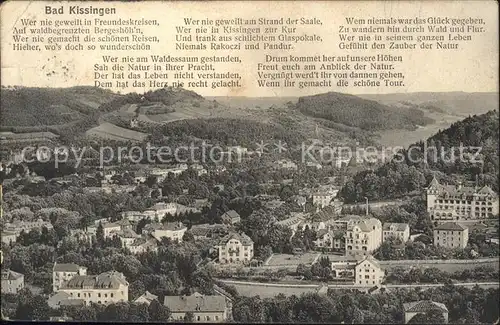 Bad Kissingen Panorama Gedicht Kat. Bad Kissingen