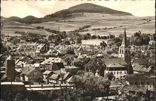 Vacha Teilansicht mit Kirche Blick zum Ulsterberg Kat. Vacha