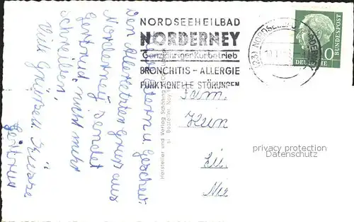 Norderney Nordseebad Fliegeraufnahme Gedicht Kat. Norderney