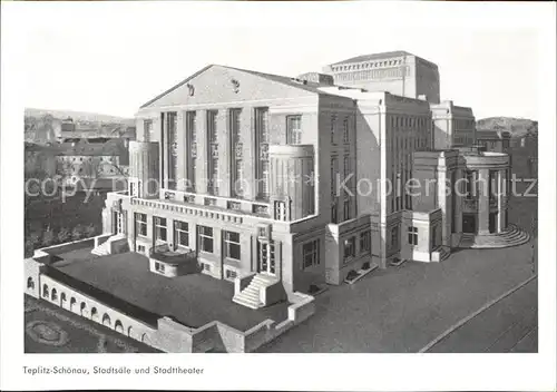 Teplitz Schoenau Stadtsaele und Stadttheater Jahrweiser Schoenes Sudetenland Kat. Teplice