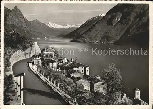 Gandria Lago di Lugano e la nuova strada Kat. Gandria