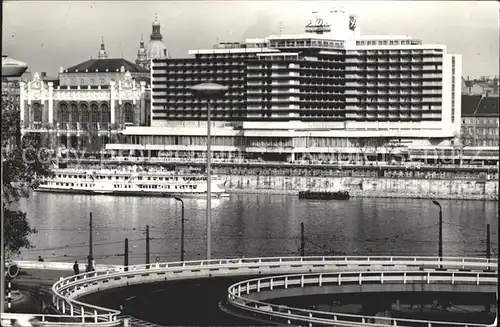 Budapest Hotel Duna Intercontinental Donauufer Dampfer Kat. Budapest