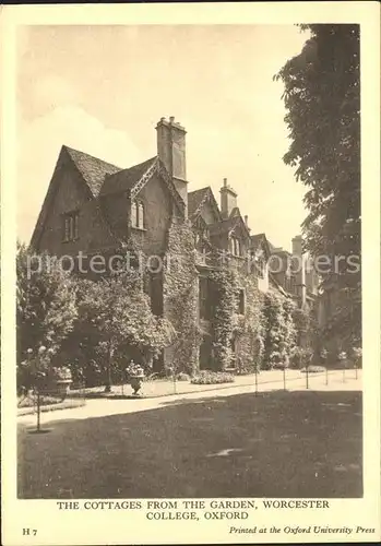 Oxford Oxfordshire Cottages from the Garden Worcester College / Oxford /Oxfordshire