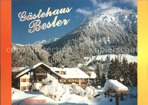Oberstdorf Gaestehaus Besler Winterpanorama Kat. Oberstdorf