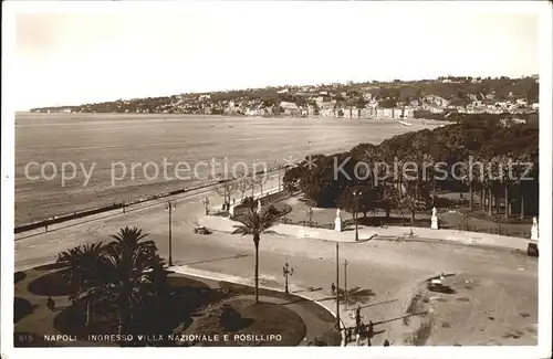 Napoli Neapel Ingresso Villa Nazionale Posillipo Kat. Napoli