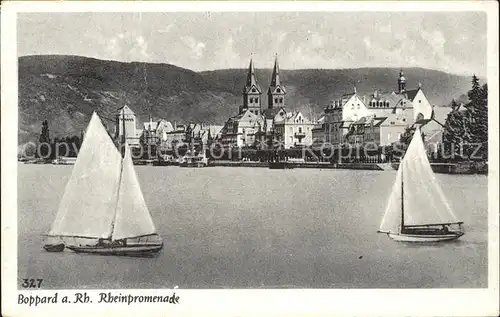 Boppard Rhein Rheinpromenade Segelboot Kat. Boppard