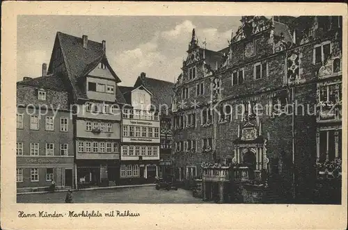 Hann. Muenden Marktplatz Rathaus Kat. Hann. Muenden